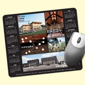 Custom Barely There™ 8"x9.5"x.02" Ultra-Thin Calendar Mouse Pad