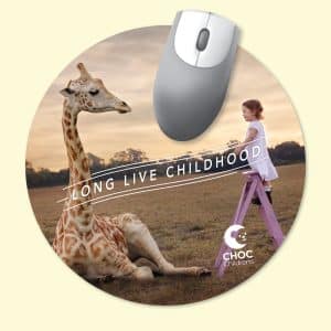 Custom Peel&Place® 8" Round x.015" Ultra-Thin Mouse Pad