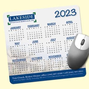 Custom Vynex® DuraTec® 7.5"x8"x1/8" Hard Surface Calendar Mouse Pad