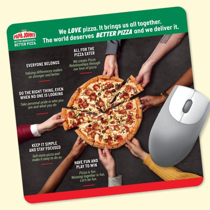 Custom Vynex® DuraTec® 8" Square x1/16" Hard Surface Mouse Pad