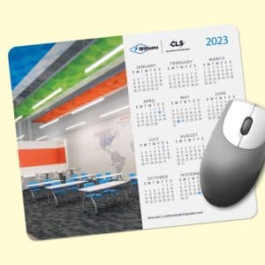 Custom Vynex® DuraTec® 8"x9.5"x1/16" Hard Surface Calendar MousePad