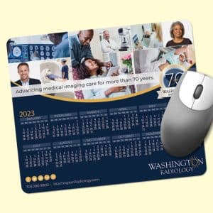 Custom Vynex® DuraTec® 8"x9.5"x1/8" Hard Surface Calendar Mouse Pad