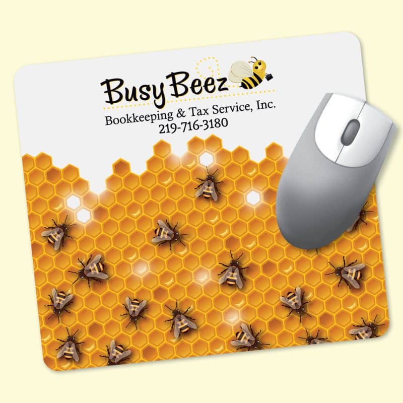 Custom Vynex® Heavy Duty 7.5x8.5x1/8" Hard Surface Mouse Pad