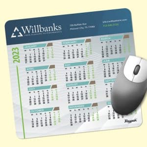 Custom Vynex® Heavy Duty 7.5"x8"x1/16" Calendar Mouse Pad