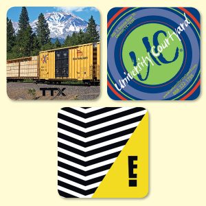 Custom Vynex® DuraTec® 4"x4"x1/16" Hard Surface Drink Coaster