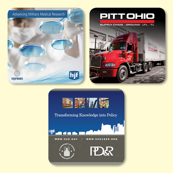 Vynex®-Heavy-Duty-4x4x18-Hard-Surface-Drink-Coaster-N84 Custom Vynex® Heavy Duty 4"x4"x1/8" Hard Surface Drink Coaster