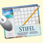Custom MousePaper® Calendar 24 Month 7.25"x8.5"x.015" Mouse Pad