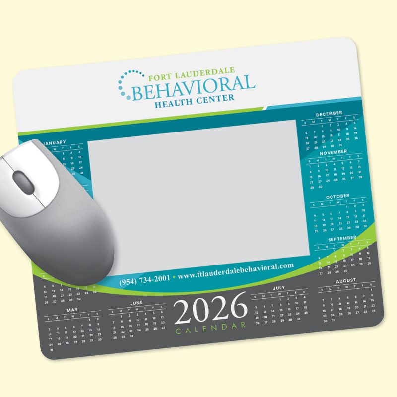 Custom Frame-It Flex® Heavy Duty 8"x9.5"x3/16" Calendar Mouse Pad